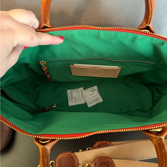 Blair Ritchey MINI HUGH PERFORATED CHESTNUT with POPPY ZIPPER Beautiful Leather - Picture 4 of 15